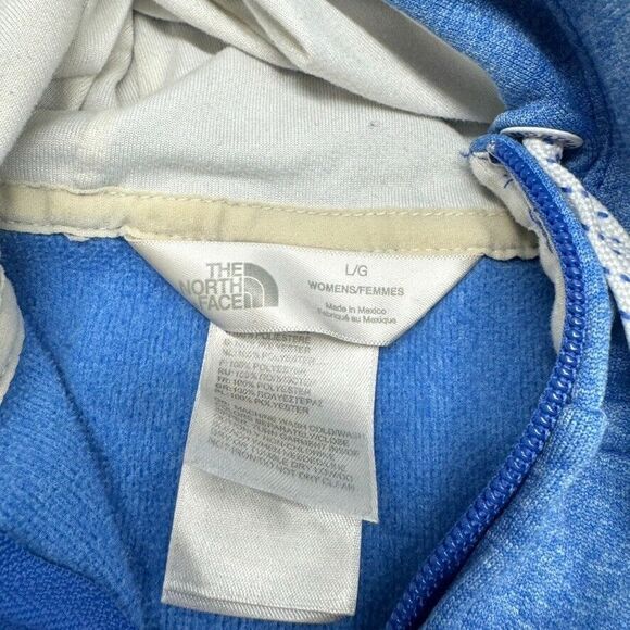The North Face Hoodie Womens Large Blue Heather LFC Thumb Hole Running Full Zip - Picture 3 of 7